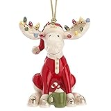 Lenox 2017 Marcel Moose Figurine Ornament Annual The Bedtime Red Pajamas Christmas