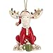 Lenox 2017 Marcel Moose Figurine Ornament Annual The Bedtime Red Pajamas Christmas