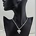 Sterling Silver 19 mm Wild African Elephant Head Pendant Necklace, 18