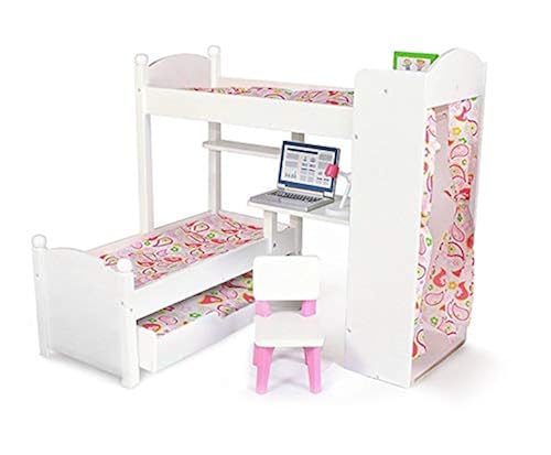 Playtime by Eimmie 18 Inch Doll Bed Doll Furniture Bunk Beds