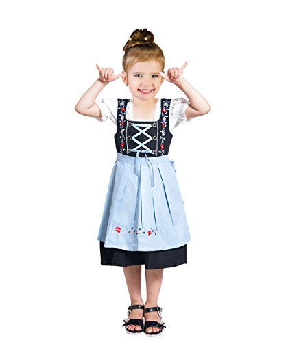 Children Dirndl Dik06 3 pcs. Size 8, Oktoberfest drindle-s dress-es costume-s