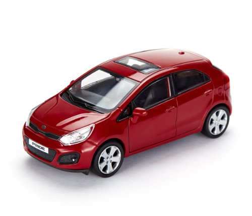 [Hyundai Toys Collation] Mini Car 1:38 Scale Unique Miniature Diecast Model 1-pc Set For 2012 2013 2014 Hyundai Rio : All New Pride (Red)