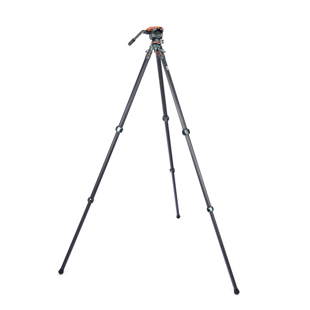 3 Legged Thing Legends Mike Carbon Fibre Levelling Base Tripod - 3 Section Adjustable Camera and Video Levelling-Base Tripod with 3 Detachable Legs (MIKEKIT-S)