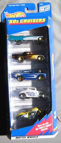 Hot Wheels  50s Cruisers Gift Pack Five 5 Collectible 1:64 Scale Die Cast Cars