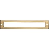 Top Knobs - TK926HB - Hollin Backplate - Honey Bronze - Lynwood Collection