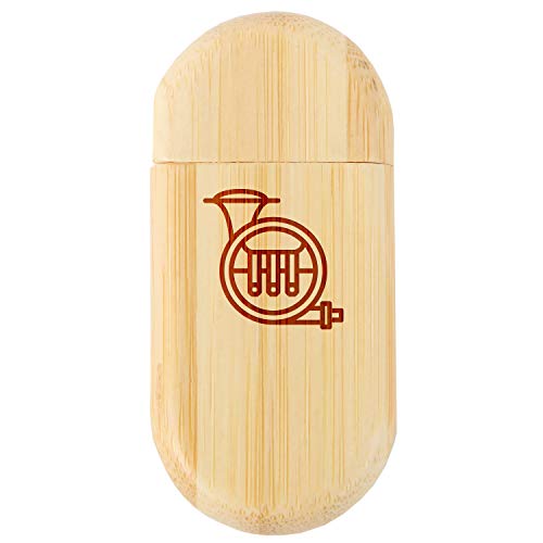 Tuba 8Gb Bamboo USB Flash Drive with Rounded Corners - Wood Flash Drive with Laser Engraving - 8Gb USB Gift for All Occasions