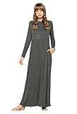 My Space Clothing Women's Soft Knit Jersey Babydoll Maxi Dress w/Pocket-Made in USA