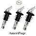 Ameripour - Measured Liquor Pourer - Patron Pour Spout - Made 100% In The USA. Bar Spouts That Don't Leak - No Cracks, Just A Perfect Cocktail Pour Every Time. (Clear, 1.5oz (45ml) - 3 Pack)