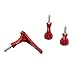 HSU Aluminum Thumbscrew Set + Wrench for Gopro Hero 13, 12, 11, 10, 9, 8, 7, 6, 5, 4, 3, AKASO Campark and Other Action Cameras (3pcs, Red)