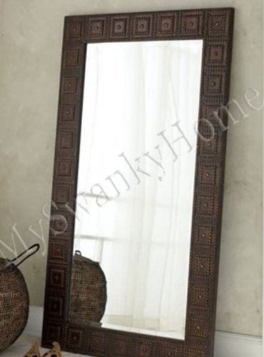 Oversize 71 Hammered Bronze Floor Mirror Buy Online In Bahrain