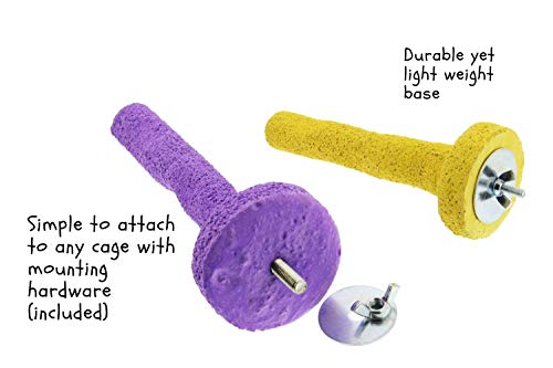 Sweet Feet and Beak Thermal-Lite Natural Patented Perch, X-Small - Pink- Perfect for Keeping Your Bird's Feet and Beaks Healthy - Thumbnail 4
