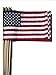 WINDSTRONG Lot of -12-12x18 Inch US American Hand Held Stick Flags Sewn Edges with Spear Tip (Double Sided) Made in the USA