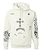 Allntrends Hoodie Sweatshirt Justin Bieber Tattoo Hooded Sweatshirt (L, White)