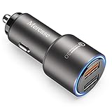 Car Charger, Mercase 30W Metal Dual Ports USB Fast Car Charger Adapter,Smart QC 3.0 Quick Car Phone Charger for iPhone Xs X Max XR 8 7 6S 6 Plus Galaxy S9 S8 S7 S6 Edge Note 8 4 LG G6 (Space Grey)