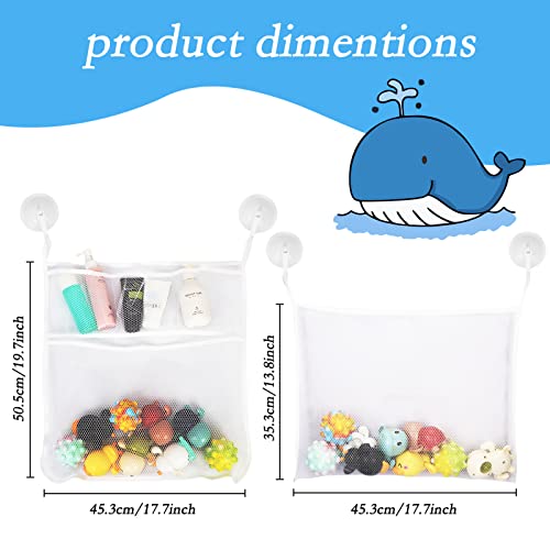 FYY 2 x Mesh Bath Toy Organizer, Bath Toy Storage for Baby Bath Toys