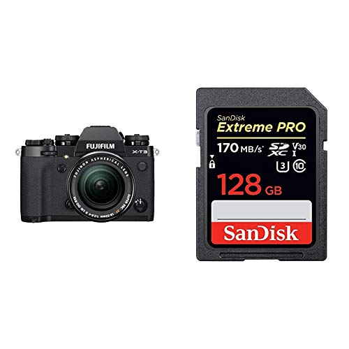 Fujifilm X-T3 Systemkamera (26,1 Megapixel, 7,6 cm (3 Zoll) Display, Touch-Display, APS-C-Sensor) Kit inkl. XF18-55mmF2…