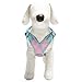 Gooby - Perfect Fit X Harness, Small Dog Choke Free Step-In Harness with Synthetic Lambskin Soft Strap, Pink, Small
