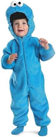My Other Me Pijama Disfraz Monstruo De Las Galletas Bebé 0-6 Meses – Mono Azul Con Gorra Y Velcro, Ideal Para Carnaval Y Dormir