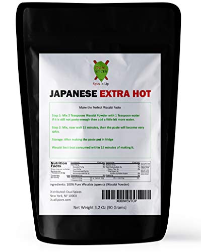 Dualspices Japanese Wasabi Powder 3.2 Oz (90 Grams) EXTRA HOT - NO FILLERS - 100% Pure - //coolthings.us