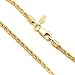 Lifetime Jewelry 2MM Rope Chain, 24K Gold with Inlaid Bronze Premium Fashion Jewelry Pendant Necklace Made to Wear Alone or with Pendants, Guaranteed for Life, 16 to 36 Inches