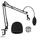 InnoGear Heavy Duty Microphone Stand with Mic Microphone Windscreen and Dual Layered Mic Pop Filter Suspension Boom Scissor Arm Stands for Blue Yeti,Blue Spark and Other Mic primary