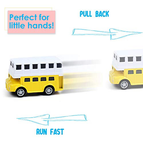 Alpacasso 10 PCS Pull Back Cars Toys for Girls, Alloy Die Cast Toy Set Vehicles Micro Machines Model Party Supplies Toy Cars Set for Toddlers Boys Kids Age 2 3 4 5 6+ (Road Map/Sticker Included)