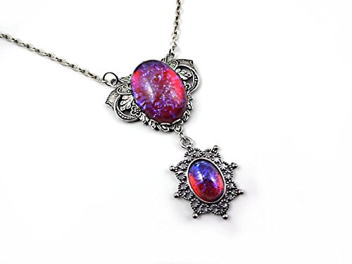 Little Gem Girl Synthetic Mexican Fire Dragons Breath Opal Czech