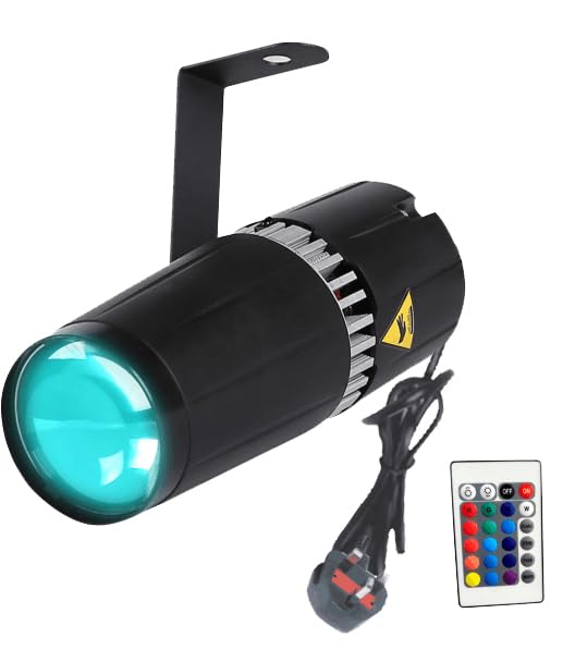 LED pinspot Stage Light,SENLAN 9W RGB 3-in-1 pinspot Light Beam Stage Lights by IR Remote Controller