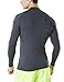 TSLA Men's UPF 50+ Long Sleeve Rashguard, Vibrant Lettering(msr10) - Charcoal, X-Large