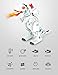 Hi-Tech Wireless Remote Control Robot Dinosaur Interactive RC Robot Toy Sings, Dances, Sprays Mist, Launches Missiles, Teaches Language and Knowledge (White)