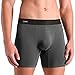 DAVID ARCHY Men's 3 Pack Underwear Soft Comfy Breathable Bamboo Rayon Basic Boxer Briefs No Fly (Dark Gray,XL)