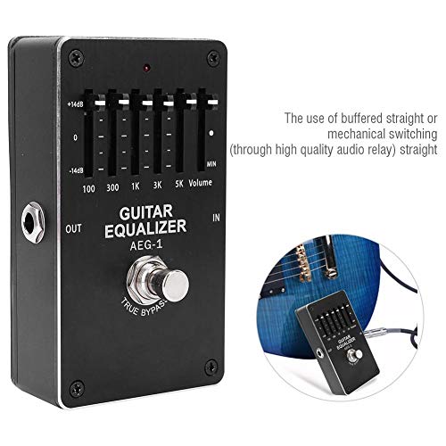 Huairdum Guitar Equalizer, Mini Space Portable Equalizer Tone Control Electric Pedal Guitar Effector Pedals Musical Instrument Accessory for Music Lovers - Thumbnail 2