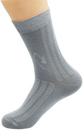 Mens Ribbed Classic Cotton Socks 3-Pack F711 (Light gray -1 pairs)