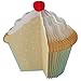 Kikkerland Cupcake Memo Pad, White/Blue/Brown