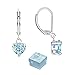 Buyless Fashion Hypoallergenic Surgical Steel Leverback Earring with Dangle Heart CZ Stud-EDGHRTAQU