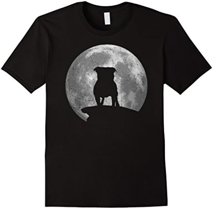 Mens American Bully Eclipse Full Moon T-shirt Halloween Costume Large Black
