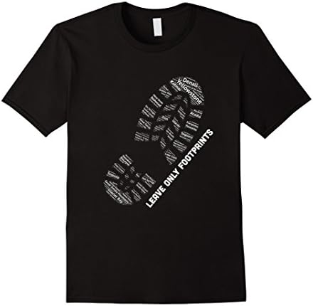 Mens National Parks Boot Print Shirt Listing All National Parks Large Black