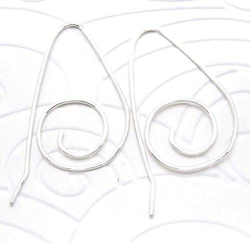 Handmade Spiral Hoop Earrings in Sterling Silver