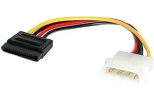 StarTech.com 6in 4 Pin LP4 to SATA Power Cable Adapter - LP4 to SATA - 6in LP4 to SATA Cable - 4 pin to SATA power