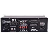 4-Channel Home Theater Bluetooth Preamplifier - 3000 Watt Stereo Speaker Home Audio Receiver Preamp w/ Radio, USB, 2 Microphone w/ Echo for Karaoke, CD DVD Player, LCD, Rack Mount - Pyle PD3000BT