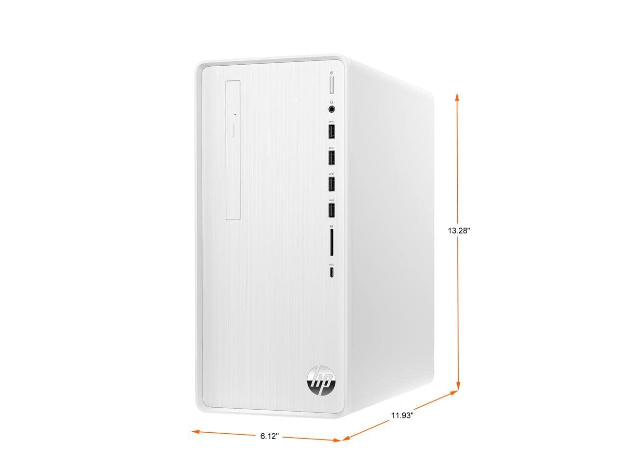 HP Pavilion Desktop PC, 12th Gen Intel Core i3-12100, 8 GB RAM, 512 GB SSD, Windows 11 Home, Wi-Fi 6 & Bluetooth 5.2, 9 USB Ports, Wired Keyboard & Mouse Combo, Pre-Built PC Tower (TP01-3030, 2022)
