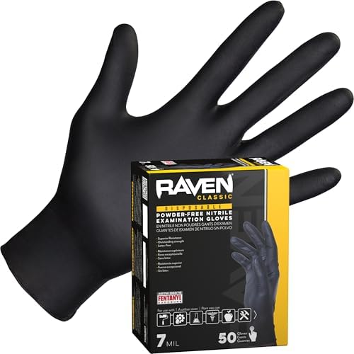 Amazon.com: SAS Safety CORP 66516 Raven Nitrile Small Black Powder