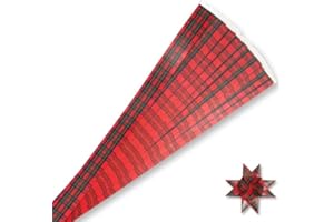 ORIGAMI JOY Tartan Patterned Paper Strips for Weaving Projects. Paper Strips for Moravian Stars, German Stars and Froebel Stars. 50 Strips per Pack (Tartan, 1/2 x 20 inch)