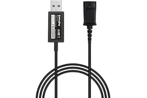 VoiceJoy Call Center Office Headset Quick Disconnect QD Cable to USB Plug Adapter for Plantronics Headset QD Connector Plug to Any Computer Laptop VOIP Softphone