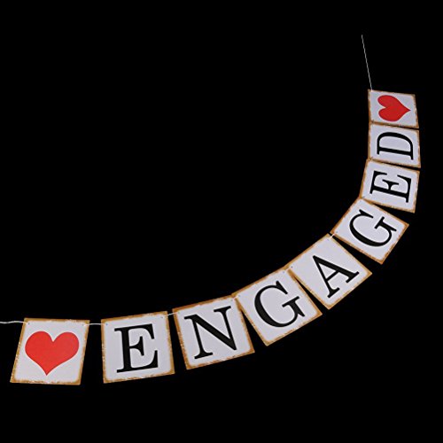 Pixnor Engagement Party Decorations Bunting Banners ENGAGED - Thumbnail 4
