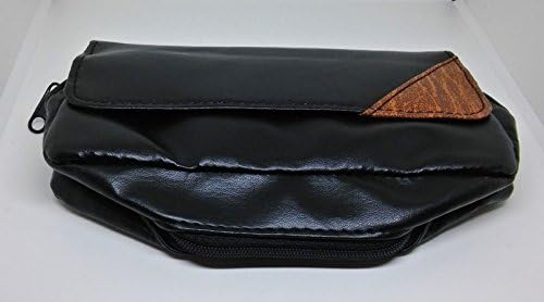 Kingstar PU Leather Black Pipe (Holds 4) Tobacco Pouch\Travel Bag