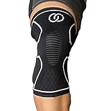 Compressions Knee Sleeve Support Brace - Best Sleeves for Meniscus Tear, Arthritis, ACL, Running, Patella Stabilizer, Weightlifting, Sports, Joint Pain Relief - Single Wrap for Men and Women