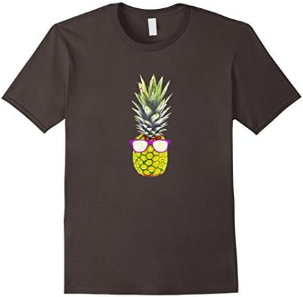 Men's Mod Hippie Neon Yellow Pineapple Graphic T-Shirt Sunglasses Small Asphalt