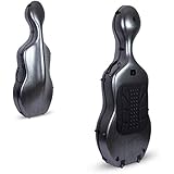 Crossrock Cello Case For 4/4 Full Size With Backpack and Wheelsï¼ŒPoly Carbon Composite in Black(CRF1000CEFBKHT)