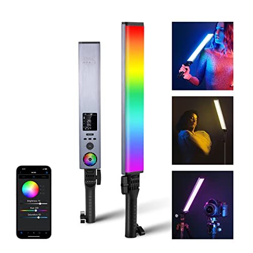 NEEWER BH30S RGB Videoleuchte Lichtstab mit 2,4G/APP Steuerung, 360°berührbare Leuchtstab RGBWW Mixer Photography Tragbarer LED Videolicht Handlichtst